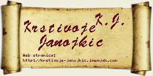 Krstivoje Janojkić vizit kartica
